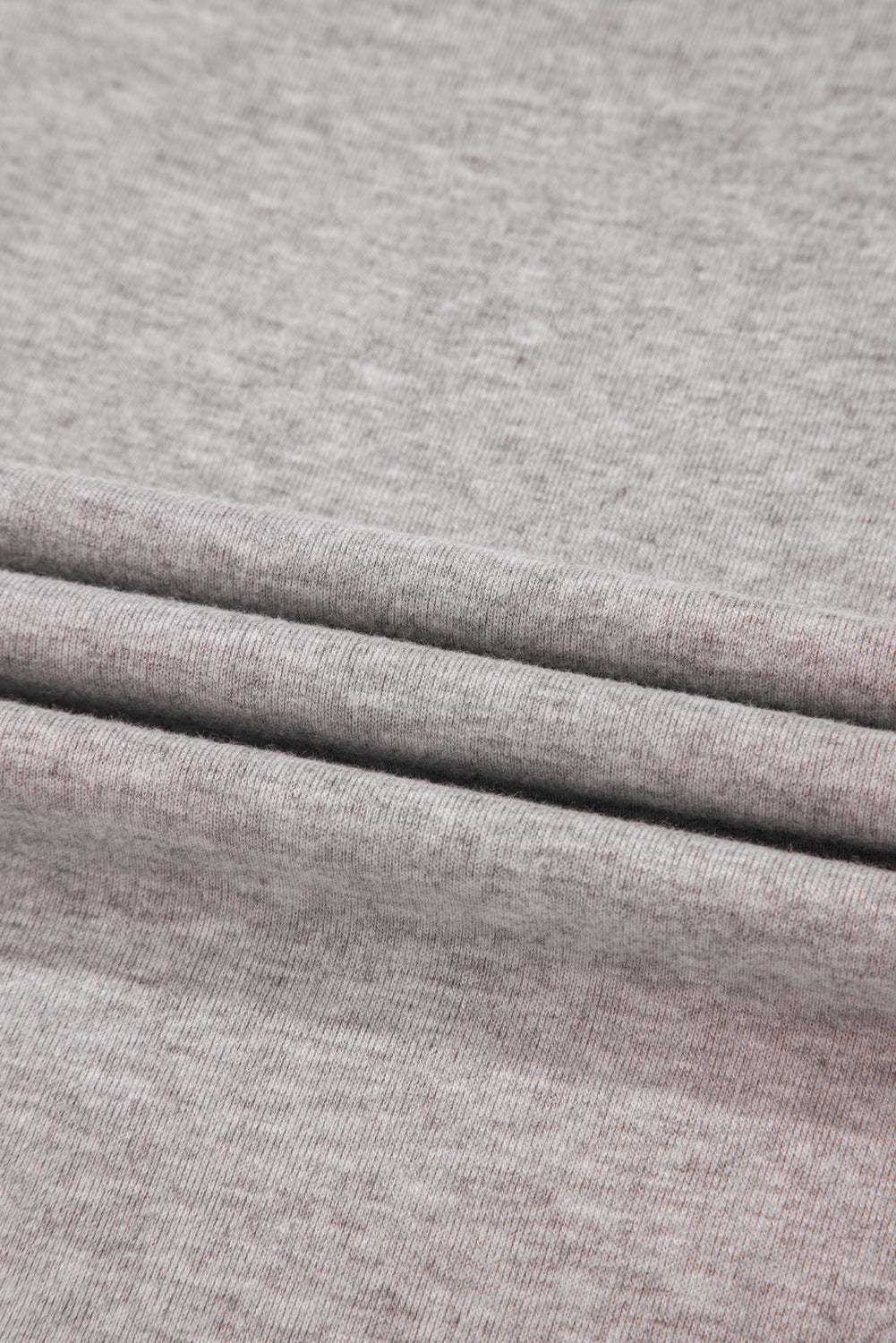 Gray Solid Color Loose Tee 2 Piece Shorts Set