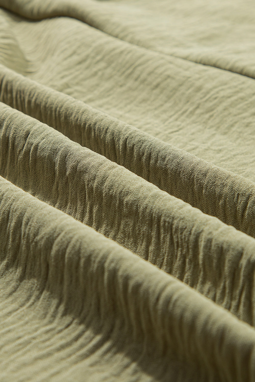 Grass Green Frilly Square Neck Flutter Sleeve Smocked High Waist Plus Size Dress