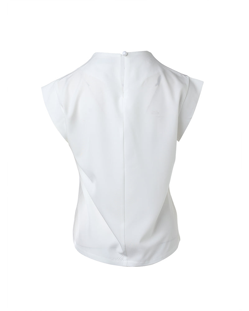 Leopard Heart Love Print Cap Sleeve Top