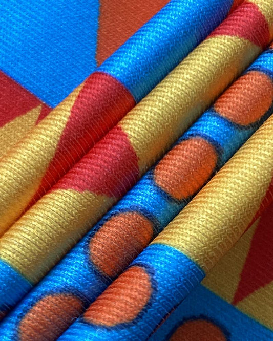 Tropical Print Plunge V Neck Waist Cutout Boho Maxi Dress Three Quarters Tied Detail Elastic Waist Back Vacation Dress