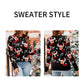 Black-Womens-Oversized-Pullover-Cute-Ugly-Christmas-Sweater-K614-Detail