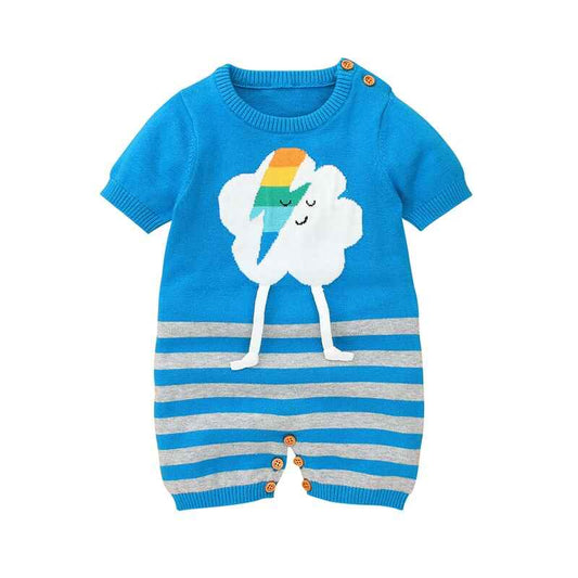 Blue-Baby-Unisex-Lightning-Cloud-Knit-Jumpsuit-A026-Front