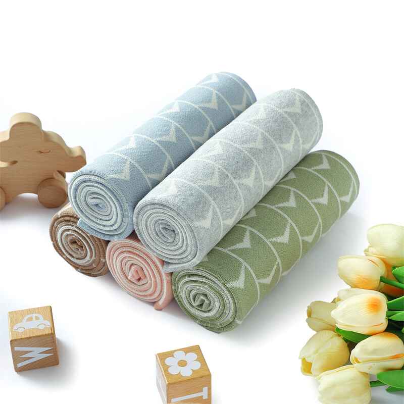 Five-Colors-Baby-Receiving-Blanket-for-Girls-and-Boys-Organic-Cotton-Knit-Soft-Warm-Swaddling-Blanket-A075