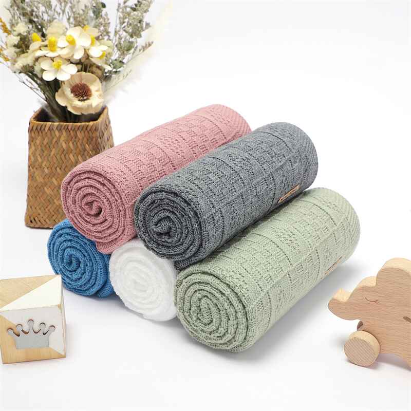 Five-Colors-Unisex-Knit-Swaddling-Baby-Blanket-for-Girls-and-Boys-Soft-Warm-Cozy-Blanket-A086