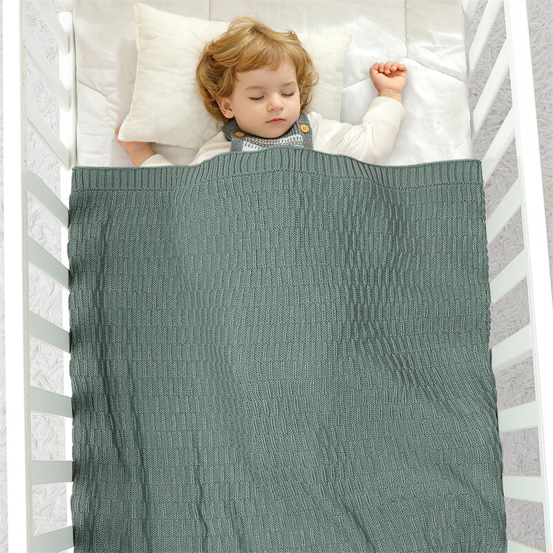 Green-Knit-Baby-Swaddling-Blanket-100_-Cotton-Lightweight-Soft-Cozy-Receiving-Swaddle-Crib-Stroller-Quilt-Blanket-A057-Scenes-2