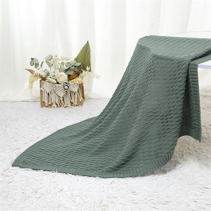 Green-Knit-Baby-Swaddling-Blanket-100_-Cotton-Lightweight-Soft-Cozy-Receiving-Swaddle-Crib-Stroller-Quilt-Blanket-A057-Scenes-3