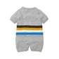     Grey-Baby-Knit-Romper-Toddler-Short-Sleeve-Jumpsuit-Sunsuit-Clothes-A025-Back