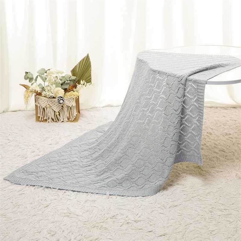 Grey-Knitted-Baby-Blanket-Knit-Crochet-Soft-Cellular-Blankets-for-Newborn-Baby-Boy-and-Girl-A074-Scenes-2