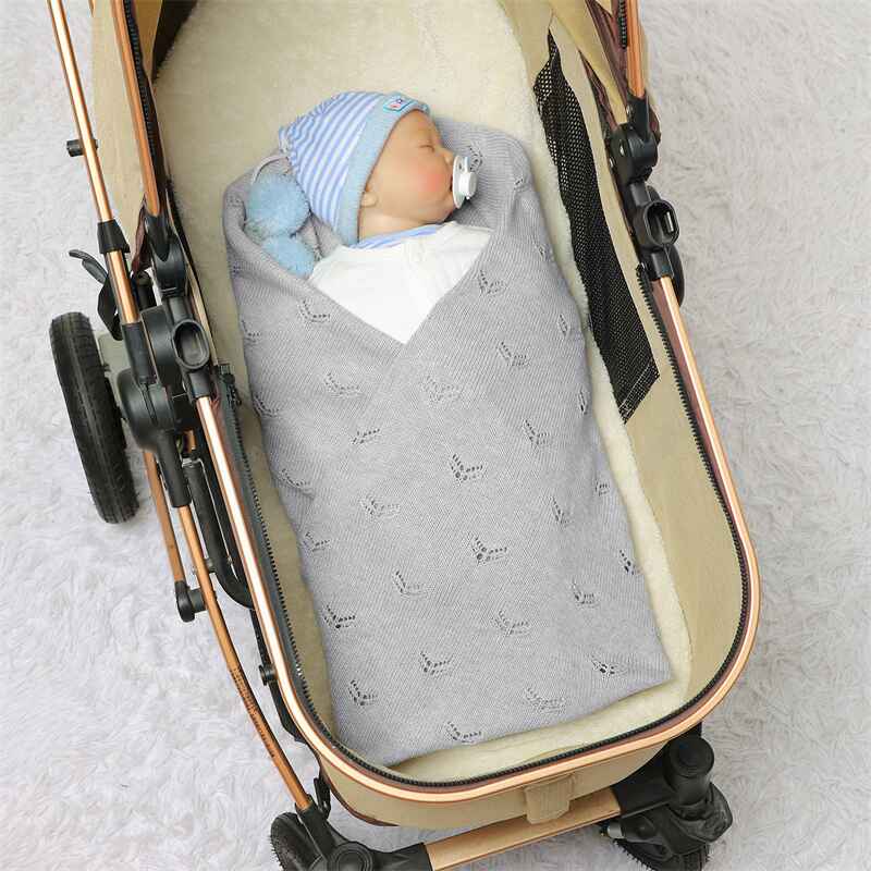 Grey-Muslin-Swaddle-Blanket-Baby-Cotton-Swaddling-Blanket-Soft-Baby-Receiving-Blanket-Neutral-A081-Scenes-3