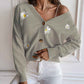 Grey-Womens-Long-Sleeve-V-Neck-Button-Up-Chrysanthemum-Embroidered-Cropped-Cardigan-Sweater-Coat-K629