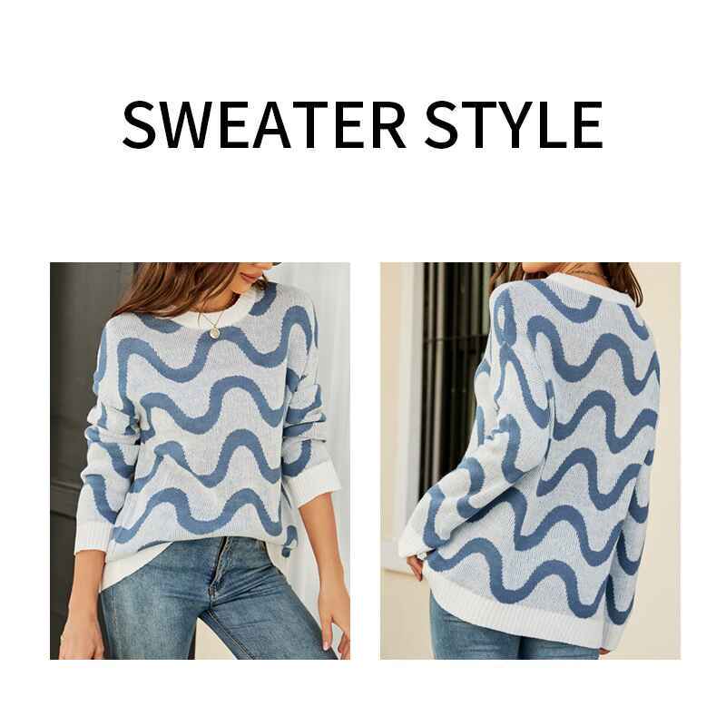 Light-Blue-Womens-Cute-Sweaters-Striped-Knit-Sweater-Lightweight-Pullover-Long-Sleeve-Tops-K593-Detail