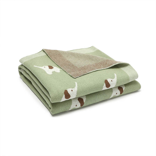 Light-Green-100_-Cotton-Baby-Blanket-Knit-Soft-Cozy-Swaddle-Receiving-Blankets-Toddler-Infant-Blanket-with-Lovely-Elephant-A056