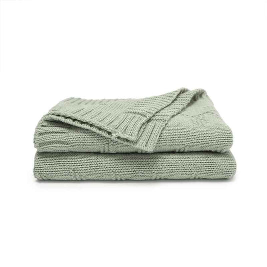 Light-Green-Baby-Blanket-Cotton-Knit-Soft-Cozy-Newborn-Boy-Girls-Swaddle-Receiving-Blanket-Hearts-Knitted-Blanket-A052