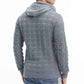 Light-Grey-Mens-Slim-Checkered-Long-Sleeve-Hooded-Sweater-With-Drawstring-Best-Sellers-G093-Back