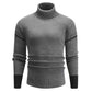 Mens-Turtleneck-Rib-Slim-Pullover-Classic-Autumn-Winter-Casual-Knitwear-G100-Front
