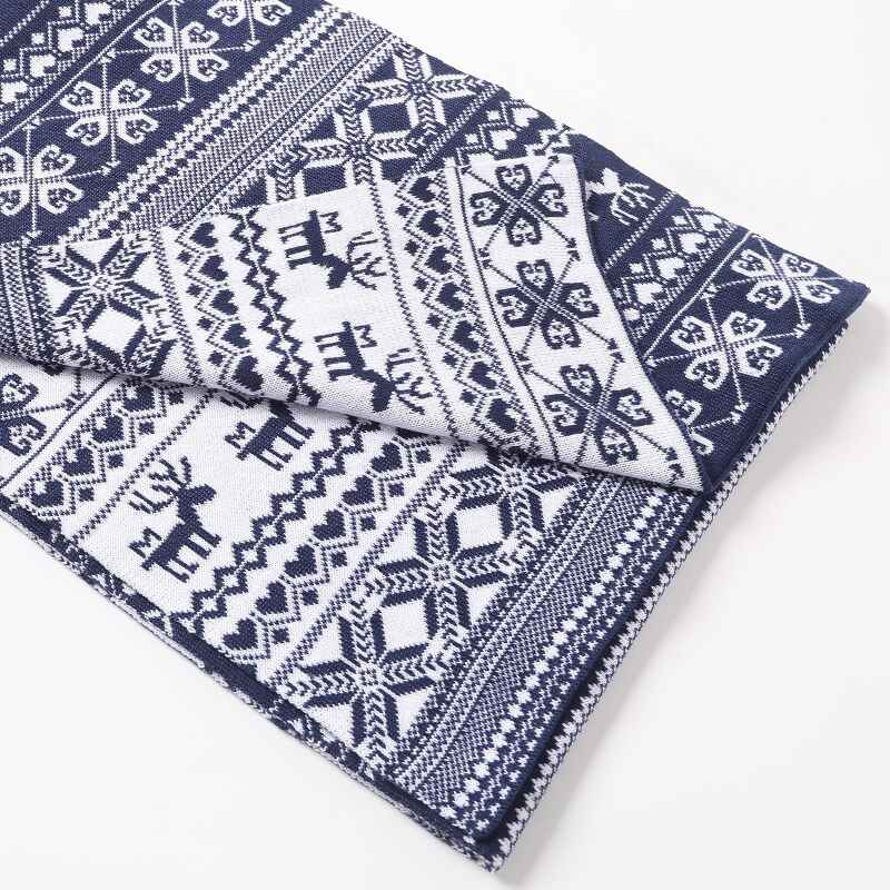 New-Mens-Fashion-Scarf-Diamond-Stripe-Retro-Love-Deer-Pattern-Leisure-Outgoing-Sports-D022-Detail-3