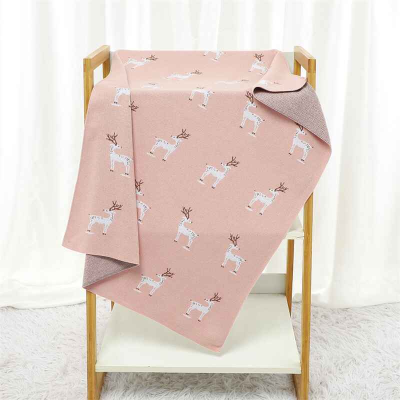    Pink-Knit-Baby-Blankets-in-Cable-Pattern-Organic-Cotton-Blankets-for-Crib-or-Stroller-Receiving-Blankets-A061-Scenes-5