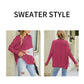 Rose-Red-Womens-Casual-Crewneck-Sweatshirt-Long-Sleeve-Loose-Side-Split-Pullover-Tops-K601-Detail