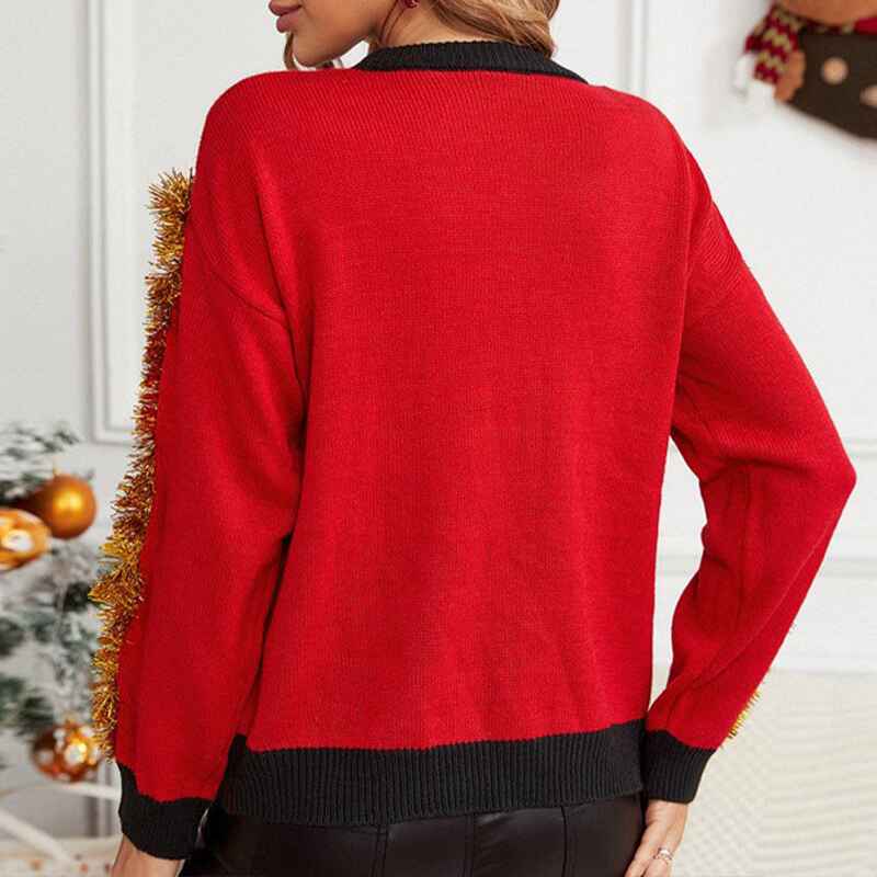 Womens-round-neck-embroidered-sweater-letter-Christmas-pullover-knitted-sweater-k636-Back