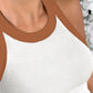 Contrast Binding Tank Tops Summer Sleeveless Basic Cami Top Shirt Slim Knit Ribbed Racerback Blouses