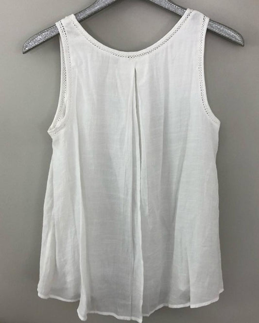 Slit Round Neck Tank Top