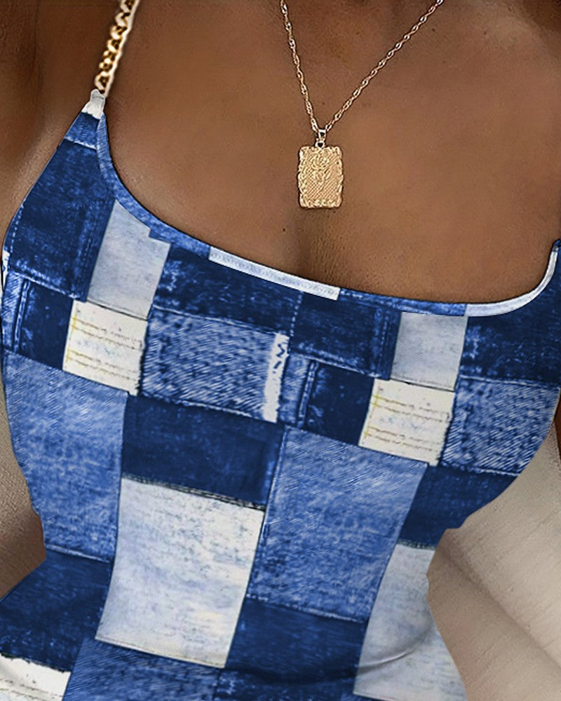 Tie Dye Print Bodycon Dress