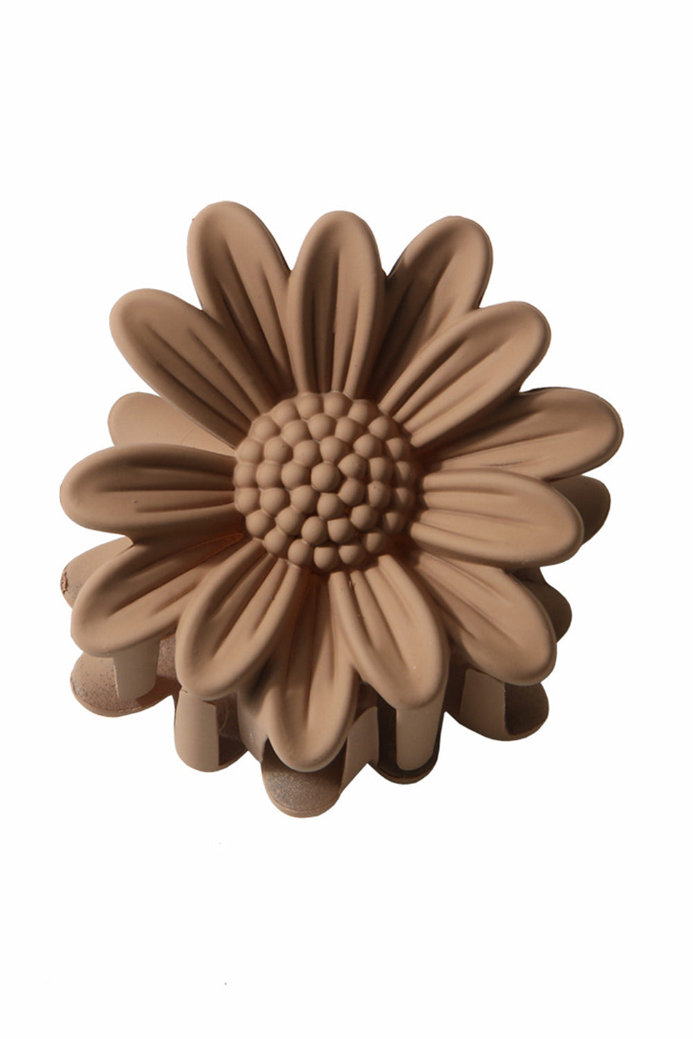 Camel Boho Daisy Flower Frosted Hair Clawclip