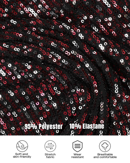 Sequin Patch Rhinestone Decor Bodycon Party Dress