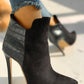 Snakeskin & Suede Pointed Toe Ankle Boots