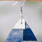 1pc Denim Look Print Waterdrop Shaped Dangle Hook Earrings
