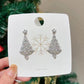 1Pair Christmas Tree Shaped Rhinestone Star Drop Earrings