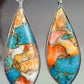 1Pair Vintage Colorful Glass Teardrop Earrings Jewelry Gift