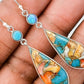 1Pair Vintage Colorful Glass Teardrop Earrings Jewelry Gift