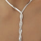 1pc Snake Herringbone Tassel Minimalist Necklace