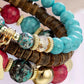 1pcs Bohemian Turquoise Beaded Multi layer Bracelet