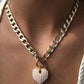Heart Pattern Beaded Chain Necklace
