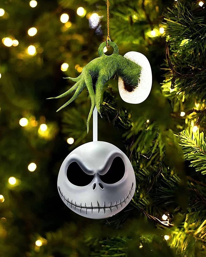 1pc The Nightmare Before Christmas Skull Graphic Hand Drop Ornament Hanging Decoration