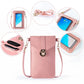 Buckled Touchable PU Leather Visible Change Bag