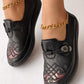 Knot Embroidery Floral Pattern Casual Loafers