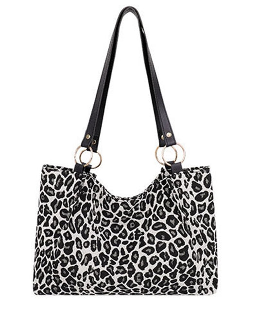 Leopard Print Large Capacity Tote Bag