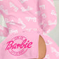 Come On Barbie Let's Go Party Print Buttoned Flap Adult Onesie