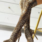 Snakeskin Print Thin Heeled Thigh High Boots