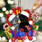 1pc Adorable Screaming Cat Acrylic Christmas Tree Ornaments Xmas Hanging Decoration