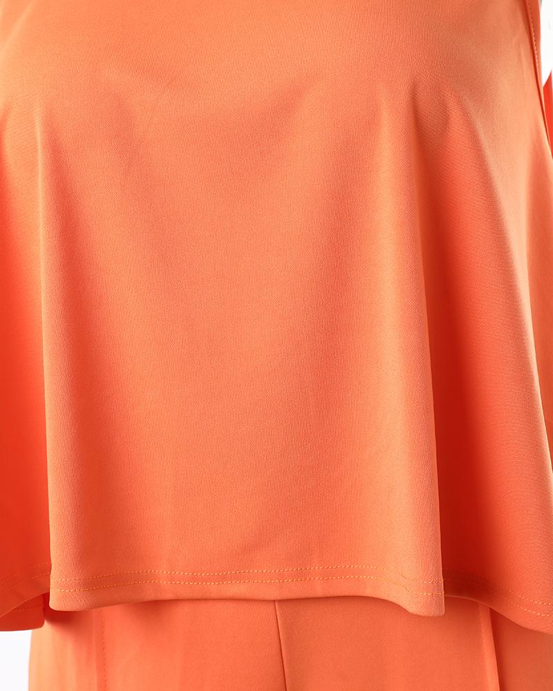 Plus Size Sleeveless Tank & Straight Leg Pants Set