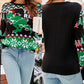 Christmas Geometric Dinosaur Letter Pattern Sweater