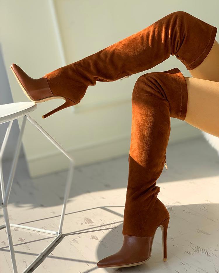 Pointed Toe Over The Knee Boots