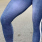 Women's Leggings Faux Denim Printed High Waist Tummy Control Butt Lift Active Pants