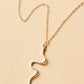 Snake Shaped Pendant Chain Necklace