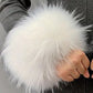 1Pair Faux Fur Fluffy Wrist Cuffs Arm Warmer Gloves