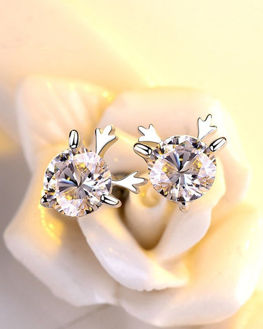 1Pair Christmas Elk Shaped Earrings